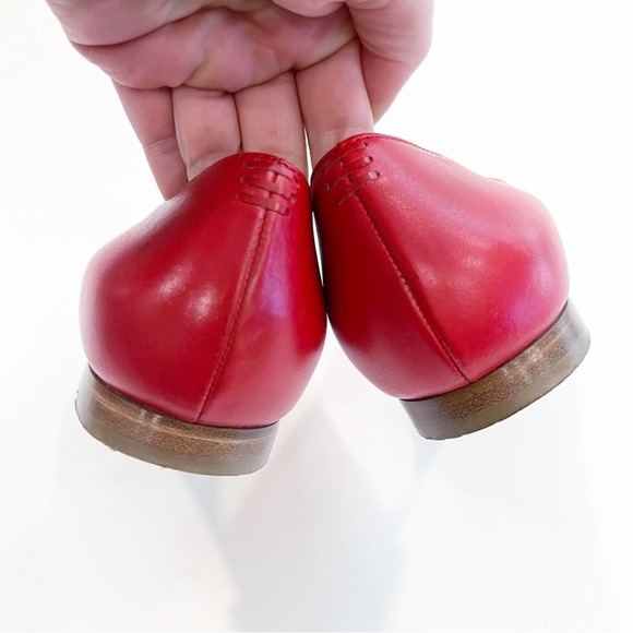 Sarah Flint Red Flats with Bow - Picture 8 of 10